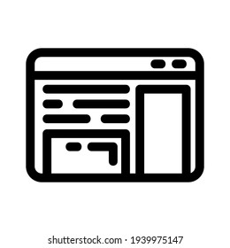 icono de navegador o logotipo símbolo de signo aislado ilustración vectorial - iconos vectoriales de estilo negro de alta calidad
