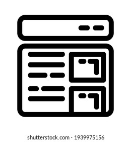 icono de navegador o logotipo símbolo de signo aislado ilustración vectorial - iconos vectoriales de estilo negro de alta calidad
