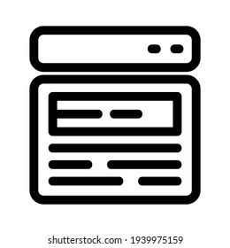 browser icon or logo isolated sign symbol vector illustration - high quality black style vector icons
