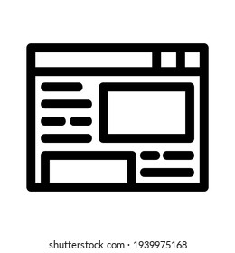 browser icon or logo isolated sign symbol vector illustration - high quality black style vector icons
