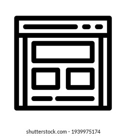 Browser-Symbol oder Logo einzeln auf Zeichen, Vektorgrafik - hochwertige Vektorsymbole in schwarzem Stil
