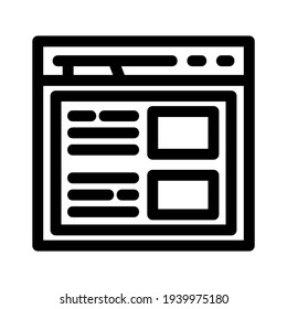 icono de navegador o logotipo símbolo de signo aislado ilustración vectorial - iconos vectoriales de estilo negro de alta calidad
