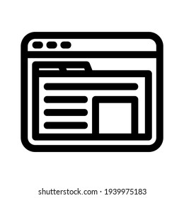 browser icon or logo isolated sign symbol vector illustration - high quality black style vector icons
