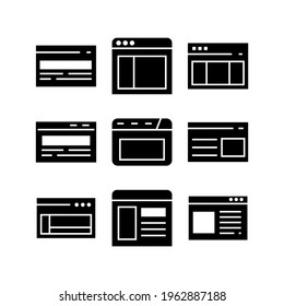 browser icon or logo isolated sign symbol vector illustration - Collection of high quality black style vector icons
