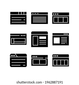 browser icon or logo isolated sign symbol vector illustration - Collection of high quality black style vector icons
