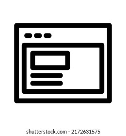 browser icon or logo isolated sign symbol vector illustration - high quality black style vector icons
