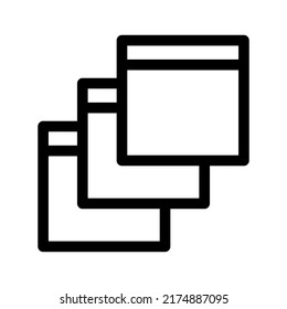 browser icon or logo isolated sign symbol vector illustration - high quality black style vector icons
