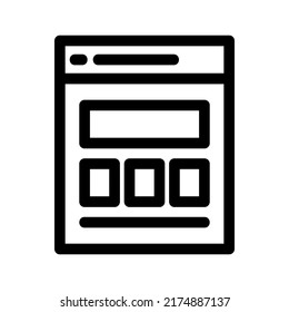 browser icon or logo isolated sign symbol vector illustration - high quality black style vector icons
