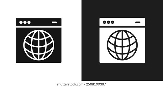 Browser icon logo set vector