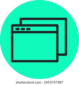 browser icon or logo stock vector illustration