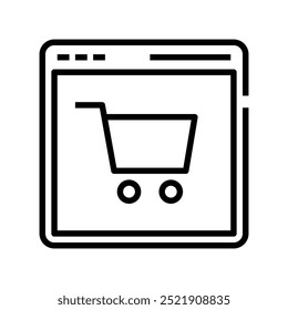 browser icon. Outline style design isolated on white background