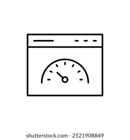 browser icon. Outline style design isolated on white background