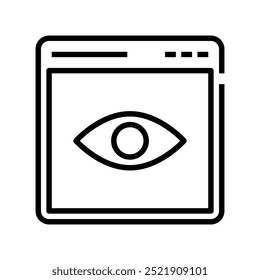 browser icon. Outline style design isolated on white background