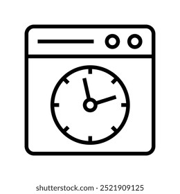 browser icon. Outline style design isolated on white background