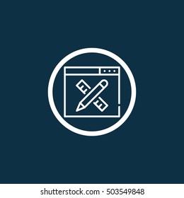 Browser icon.web page icon.build web page icon.Vector illustration