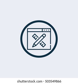 Browser icon.web page icon.build web page icon.Vector illustration