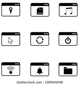 browser icon set