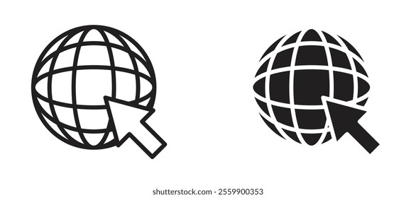 Browser Icon set in black color for ui designs