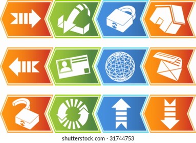 Browser Icon Set Chevron