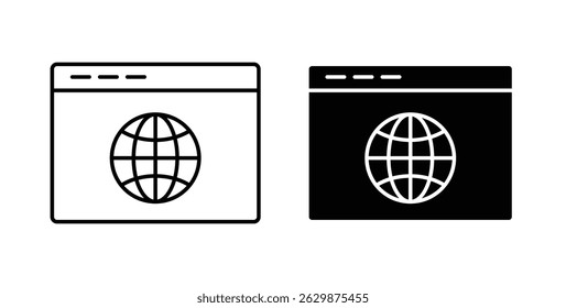 Ícone do navegador definido no plano de fundo branco