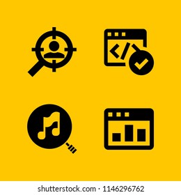 browser icon set with search and browser vector icons for web and graphic design