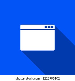 Browser icon with shadow , sign design