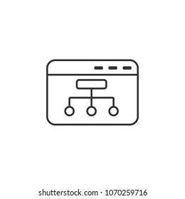 browser icon. Simple element illustration. browser symbol design template. Can be used for web and mobile on white background