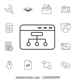 Browser icon. Simple element illustration. Browser symbol design from Internet learning collection set. Can be used for web and mobile on white background