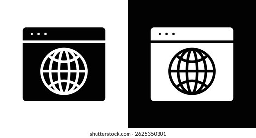 Browser icon simple line vector. Symbol, logo.