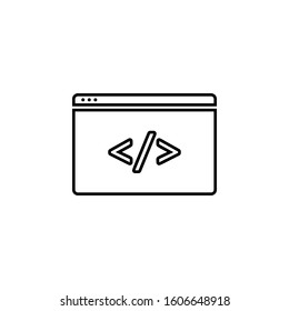 browser icon. Simple thin line, outline vector of web icons for ui and ux, website or mobile application