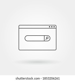icono de navegador aislado con estilo de línea o contorno moderno