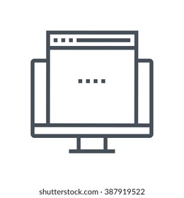 Browser icon suitable for info graphics, websites and print media and  interfaces. Line vector icon.