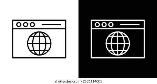 Conceito de símbolo de ícone de navegador para design gráfico, site, UI. EPS