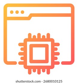 Símbolo de icono del navegador. Ilustración vectorial