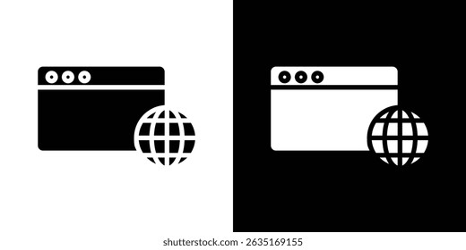Symbole für Browsersymbole. Vektorgrafik.