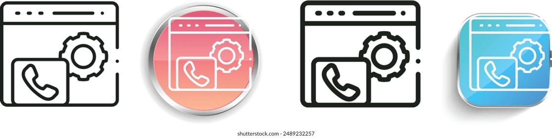 browser icon. Thin Linear, Regular and Button Style Design Isolated On White Background