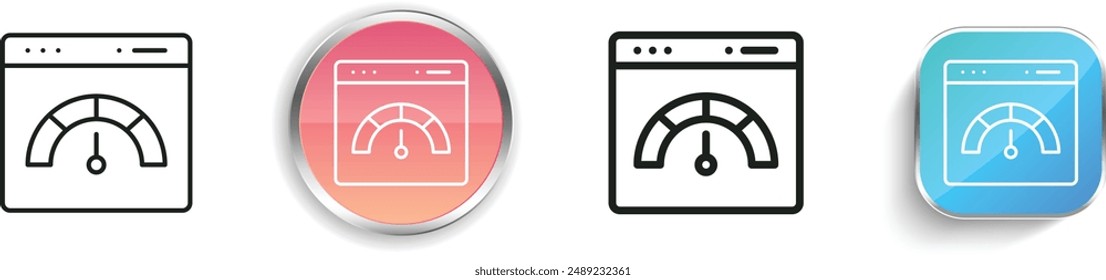 browser icon. Thin Linear, Regular and Button Style Design Isolated On White Background