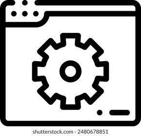 browser icon. Thin Linear Style Design Isolated On White Background