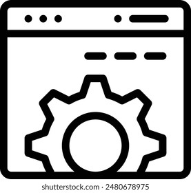 browser icon. Thin Linear Style Design Isolated On White Background