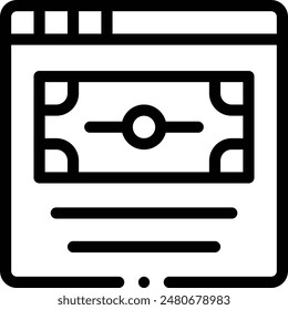 browser icon. Thin Linear Style Design Isolated On White Background