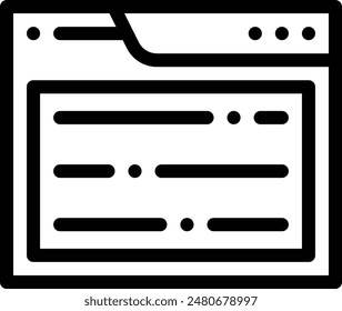 browser icon. Thin Linear Style Design Isolated On White Background