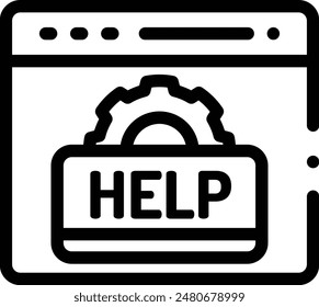 browser icon. Thin Linear Style Design Isolated On White Background