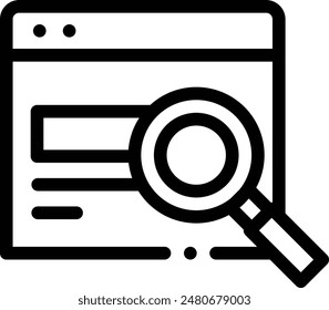 browser icon. Thin Linear Style Design Isolated On White Background