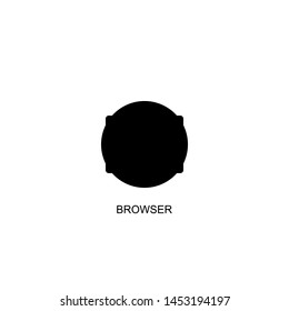 browser icon vector black design