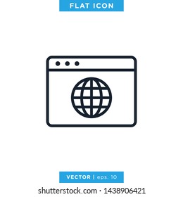 Browser Icon Vector Design Template