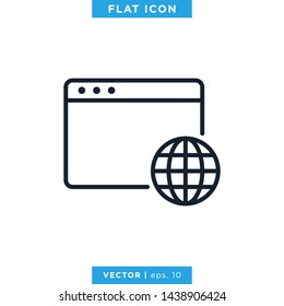 Browser Icon Vector Design Template