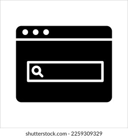 Browser Icon Vector Design Template, vector illustration on white background