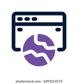 browser icon. vector dual tone icon for your website, mobile, presentation, and logo design.