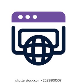 browser icon. vector dual tone icon for your website, mobile, presentation, and logo design.