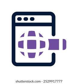 browser icon. vector dual tone icon for your website, mobile, presentation, and logo design.